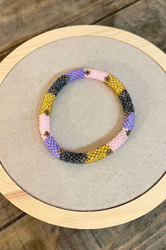Bracelet Iris, couleur violet, matière perles