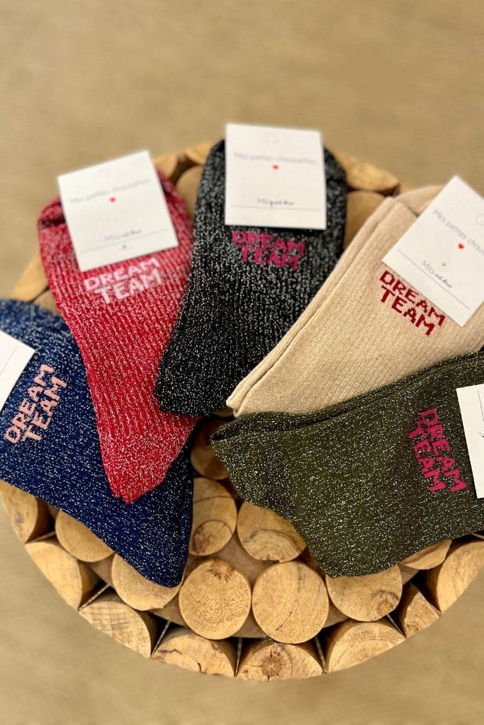 Chaussettes Dream Team, paillettes 5 coloris