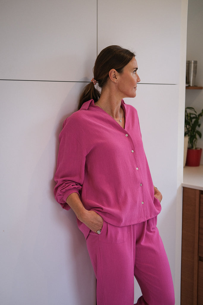 Chemise Anahi, couleur fuchsia, marque Rue Mazarine