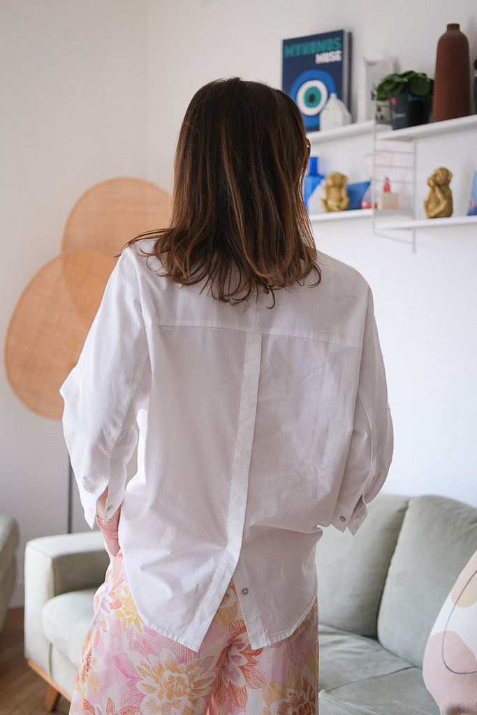 Chemise Cally, couleur blanc cassé, marque Laure + Max