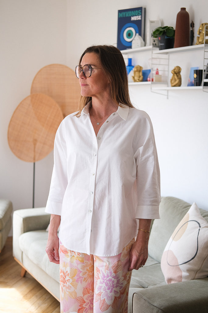 Chemise Cally, couleur blanc cassé, marque Laure + Max