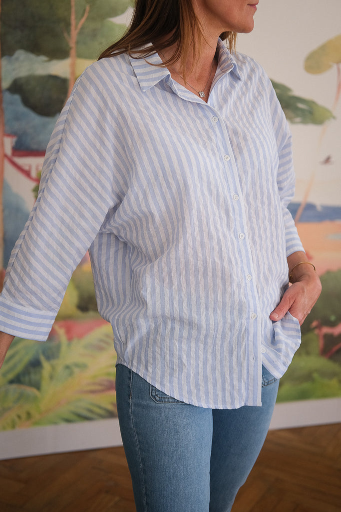 Chemise Contis, couleur bleu, marque Laure + Max