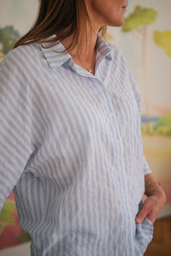 Chemise Contis, couleur bleu, marque Laure + Max