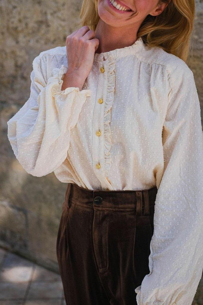 Chemise Cute, couleur ecru, marque Rue Mazarine