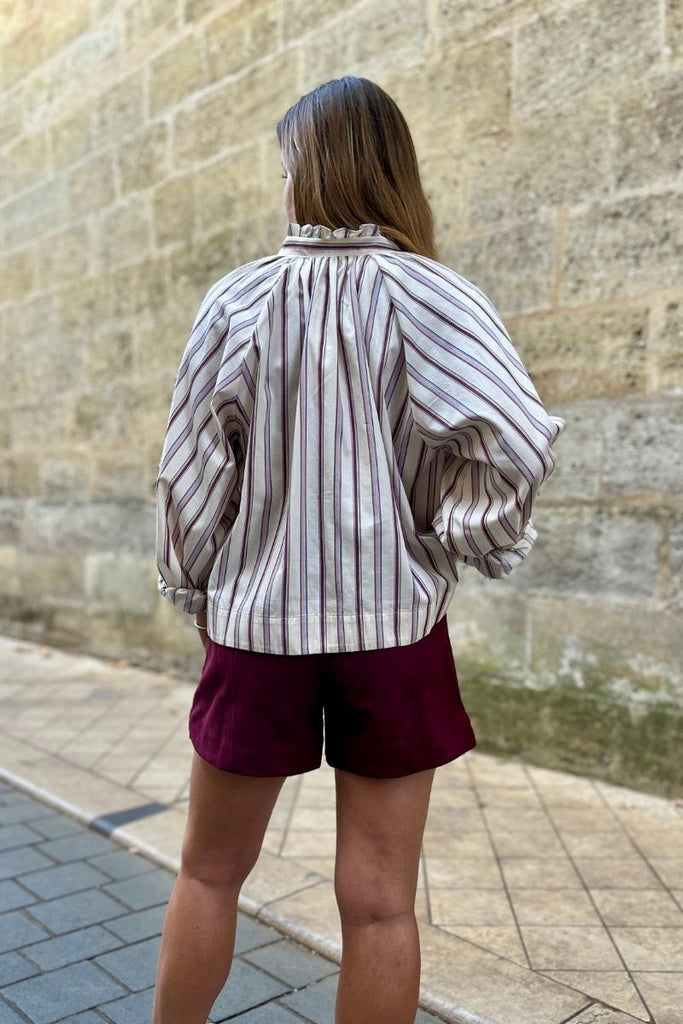 Chemise Molly, couleur crème, marque Frnch, manches longues, matière coton