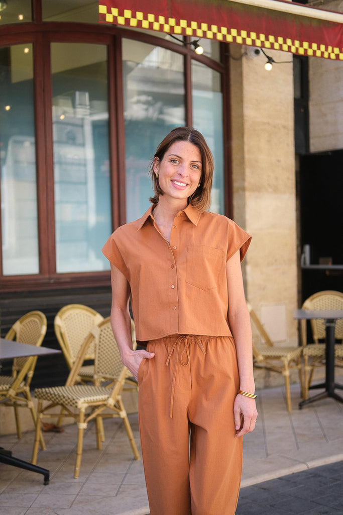 Chemise Rise, couleur terre, marque Grace & Mila