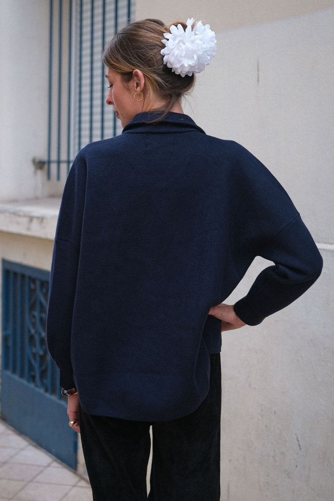 Gilet Camelia, couleur marine, marque Orfeo