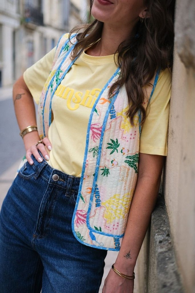 Gilet Redwan, couleur jaune, sans manches