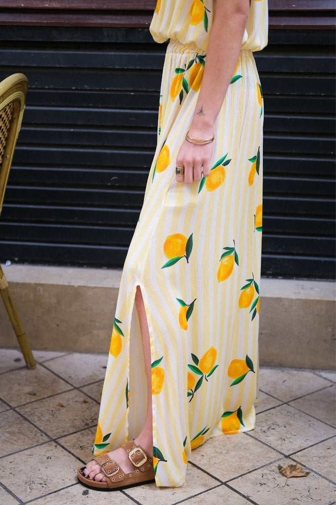 Jupe Citrus, couleur jaune, matière coton