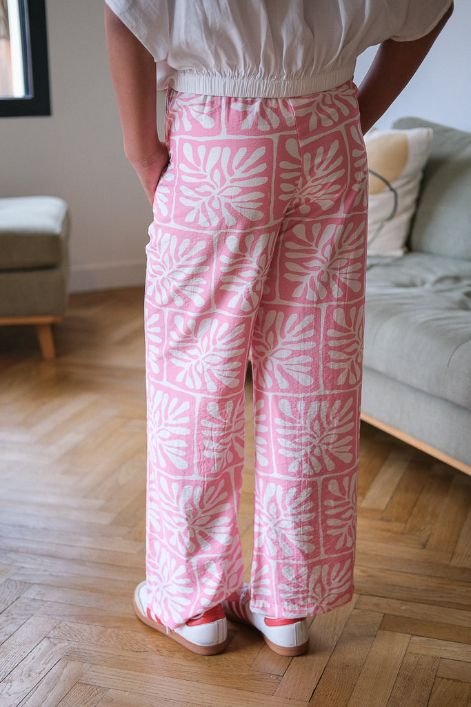 Pantalon Aline, couleur rose