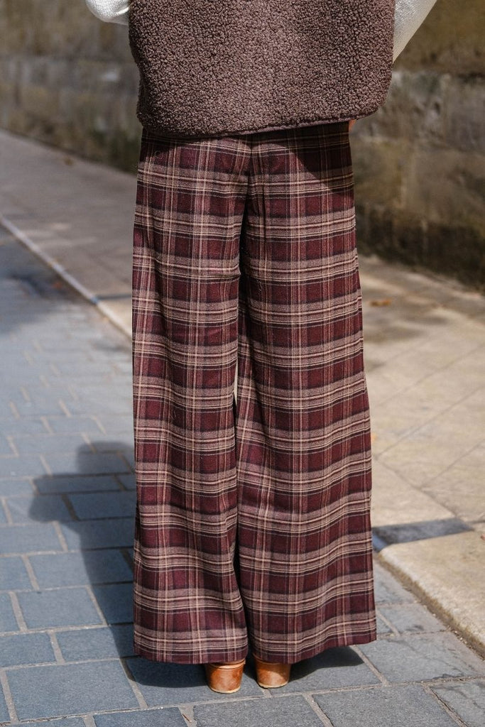 Pantalon Carla, couleur bordeaux, marque See U Soon