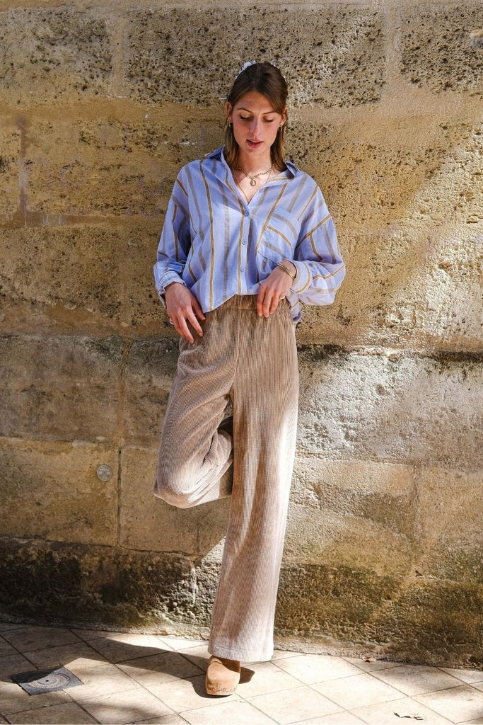 Pantalon Cola, couleur noisette, marque Rue Mazarine