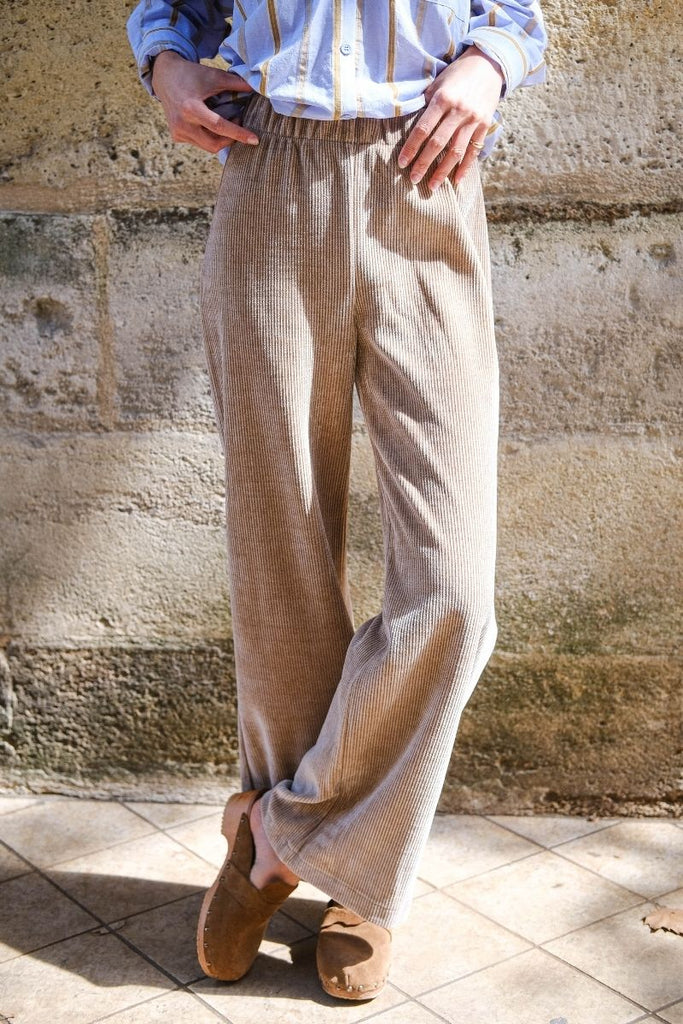 Pantalon Cola, couleur noisette, marque Rue Mazarine