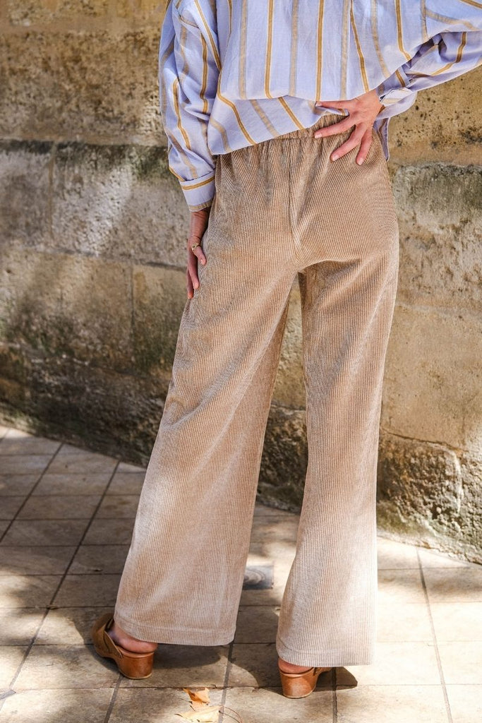 Pantalon Cola, couleur noisette, marque Rue Mazarine