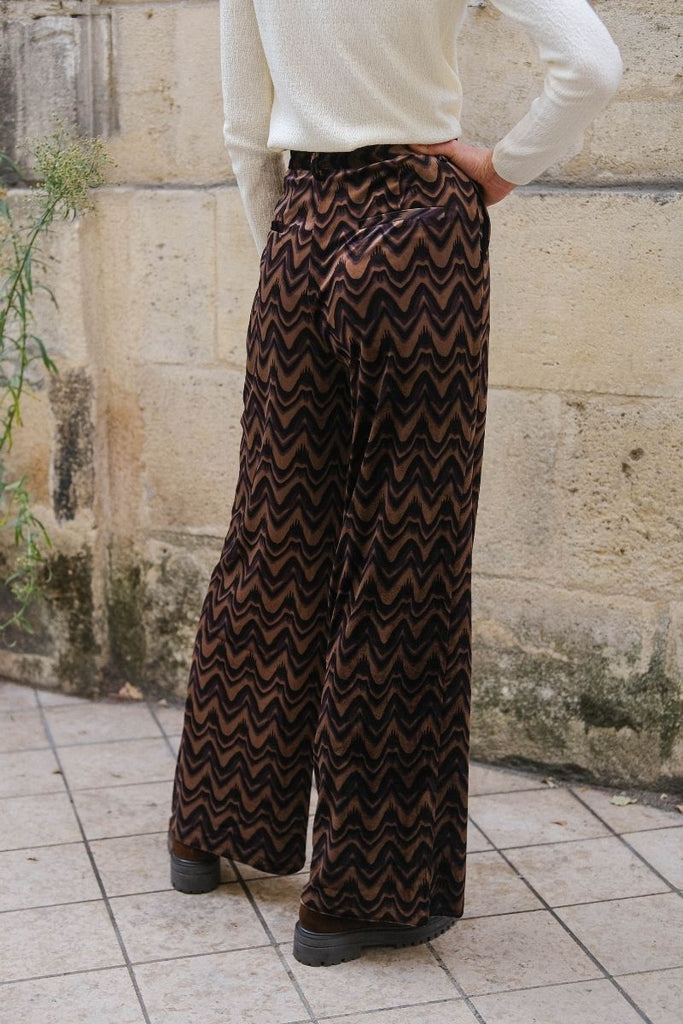 Pantalon Dania, couleur marron, marque See U Soon