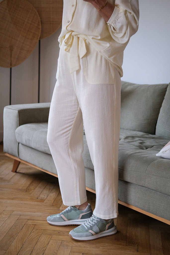 Pantalon Mercury, couleur écru, marque Rue Mazarine