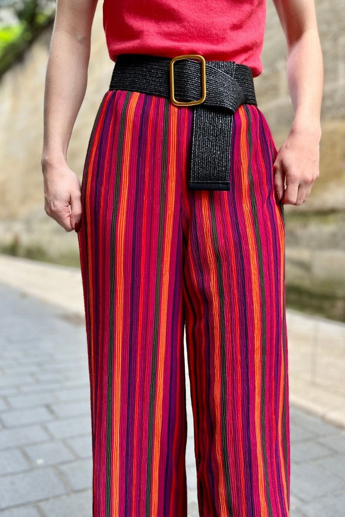 Pantalon Milly, couleur : multicolore, marque Grace & Mila, coupe loose, taille élastique