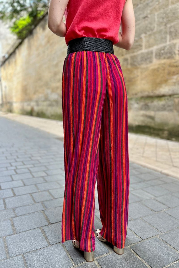 Pantalon Milly, couleur : multicolore, marque Grace & Mila, coupe loose, taille élastique