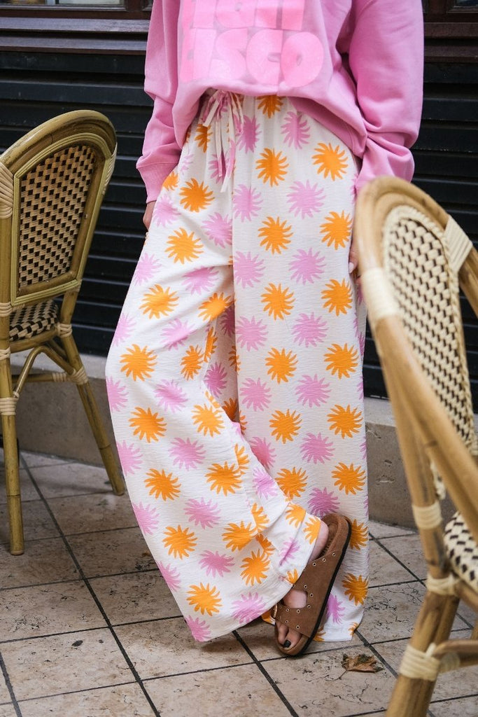 Pantalon Soleia, couleur écru, taille élastique