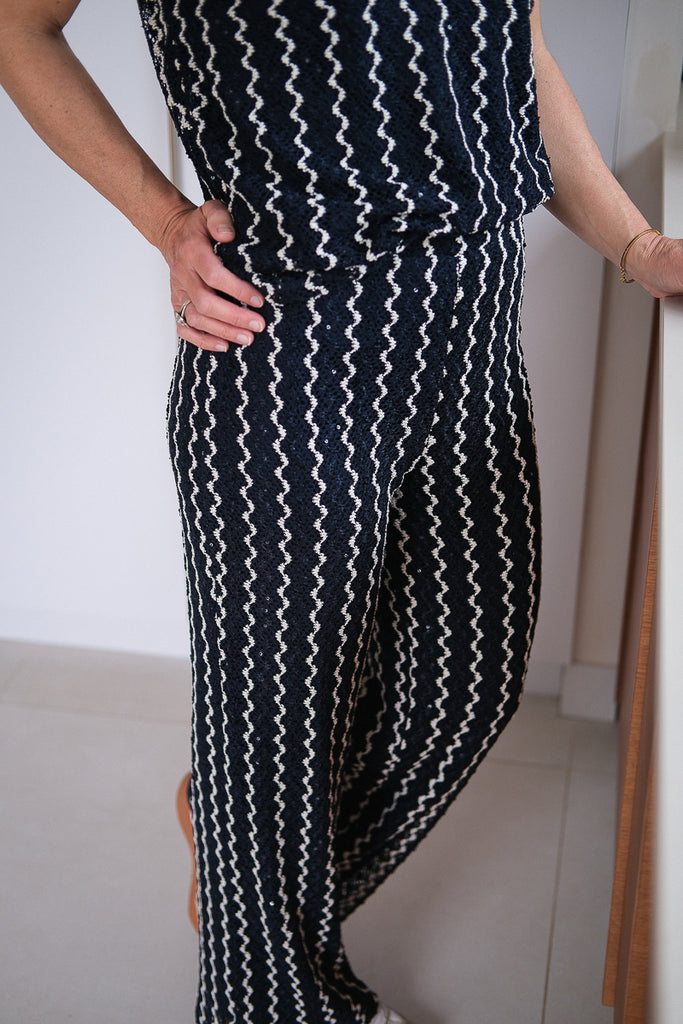 Pantalon Viellen, couleur marine, marque Vila