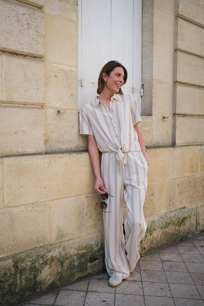 Pantalon Viprisilla, couleur beige, marque Vila