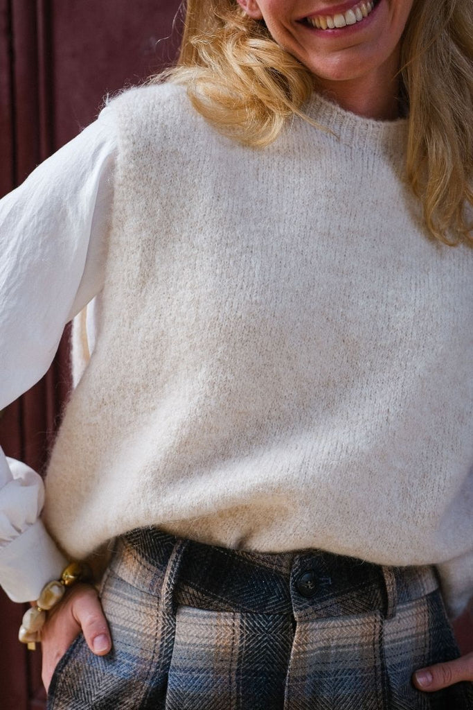 Pull Marco, couleur beige, marque Laure + Max