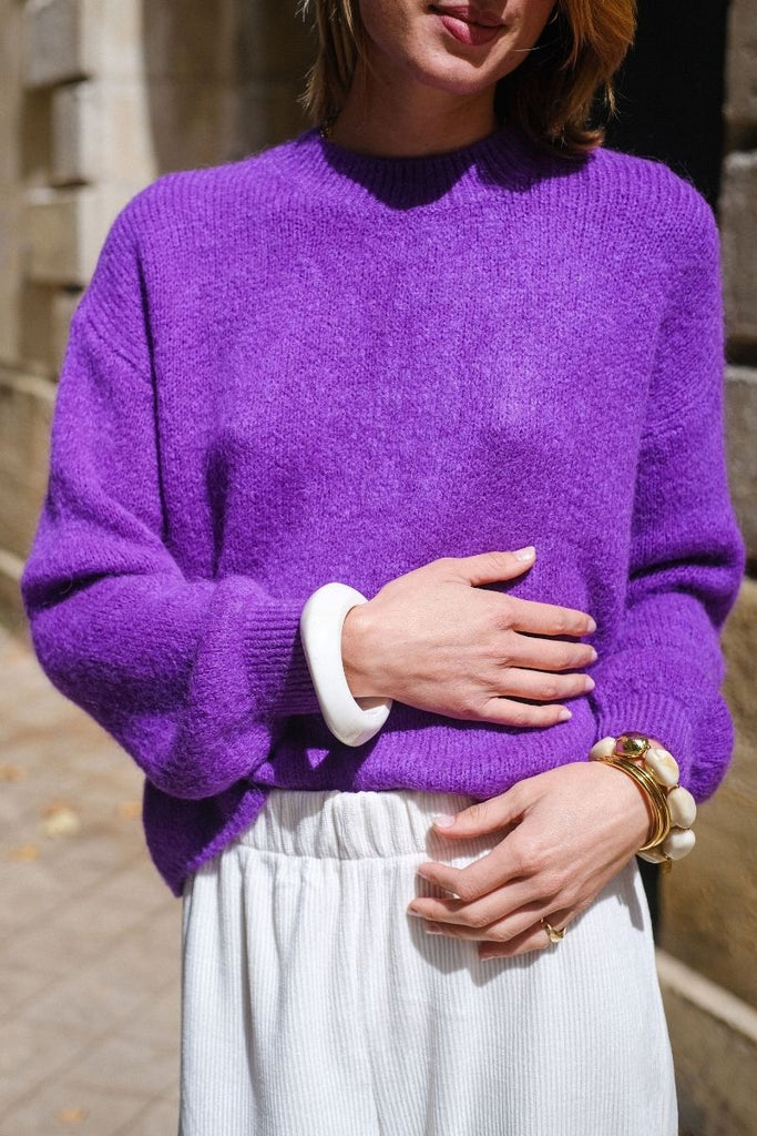 Pull Mia, couleur violet, marque Laure + Max