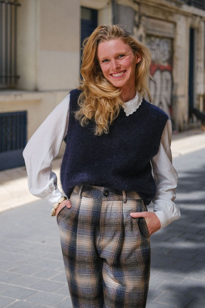 Pull Mirta, couleur marine, marque Orfeo