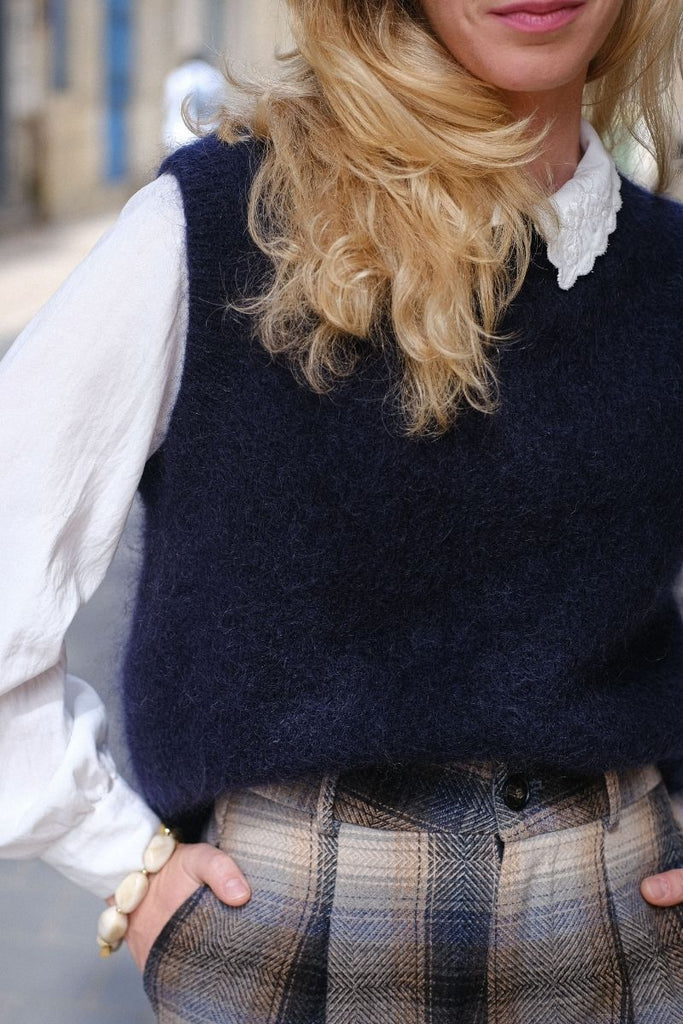 Pull Mirta, couleur marine, marque Orfeo