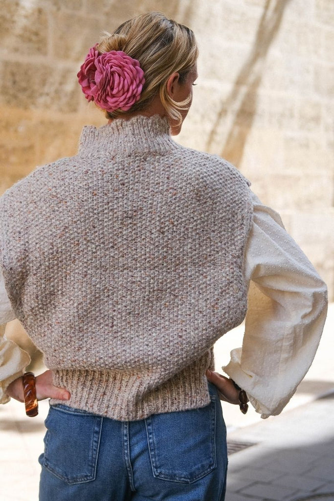 Pull Solarium, couleur beige, marque Rue Mazarine