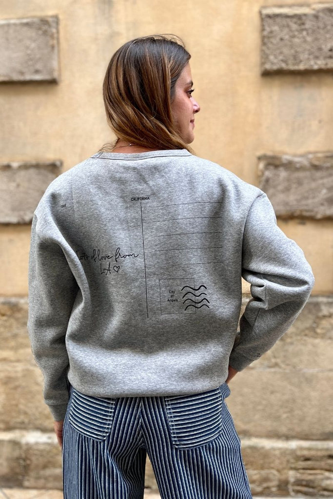 Sweat Vimaldea, couleur gris, marque Vila, manches longues, encolure ronde