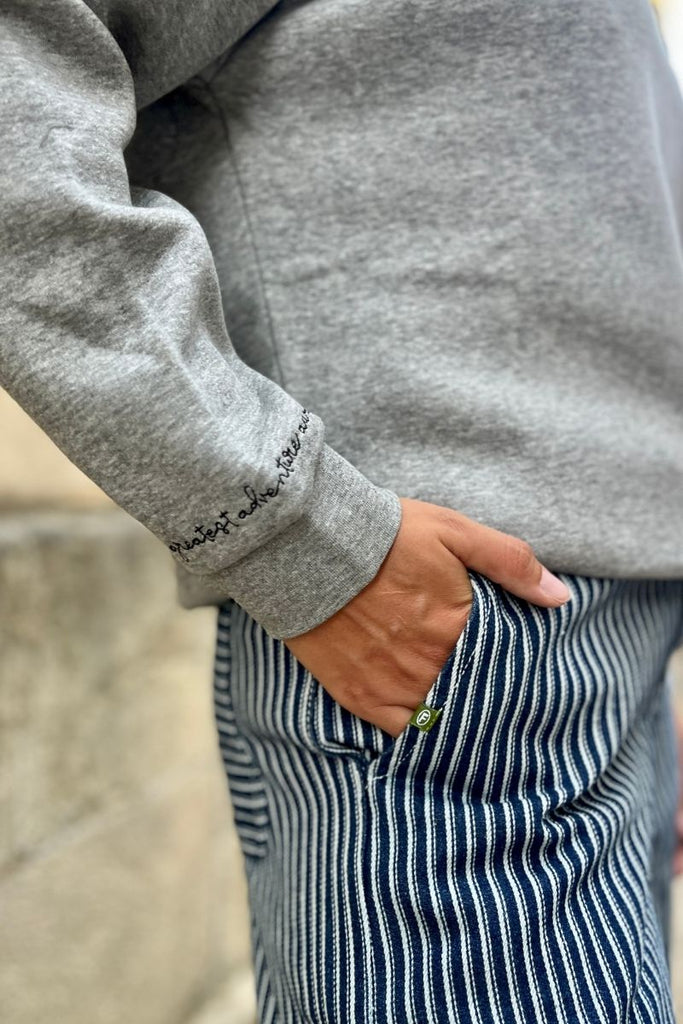 Sweat Vimaldea, couleur gris, marque Vila, manches longues, encolure ronde