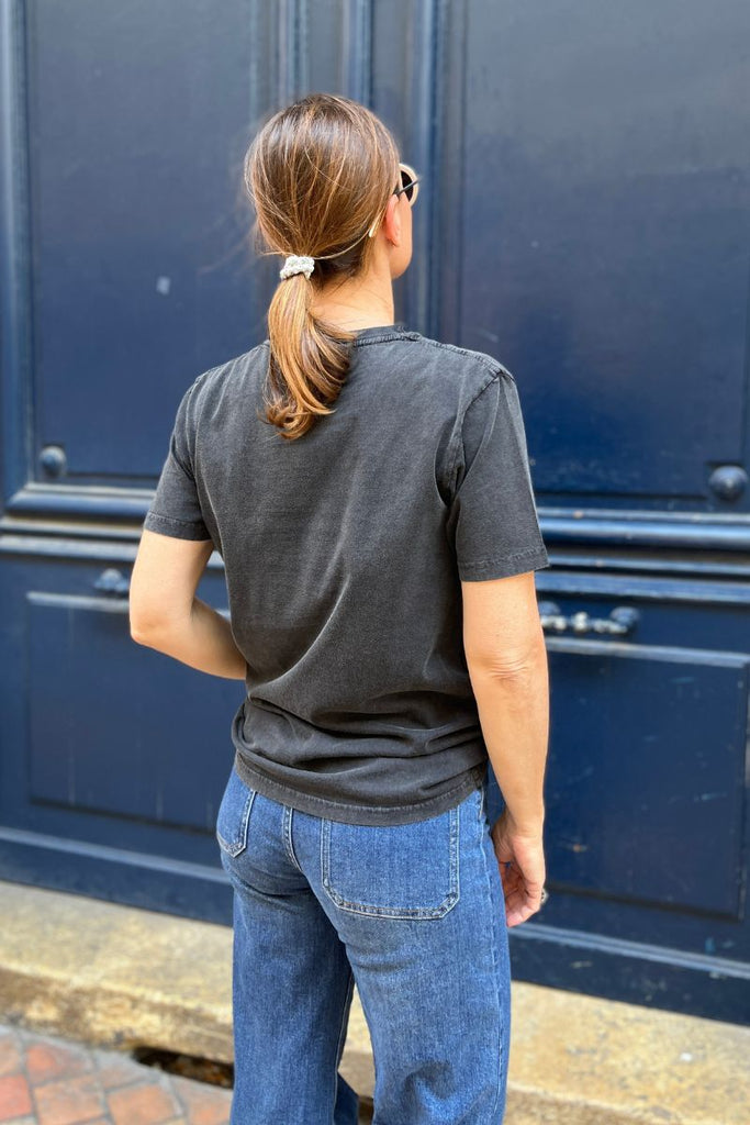 T-shirt Champ, couleur noir, marque Marcello, manches courtes, encolure ronde