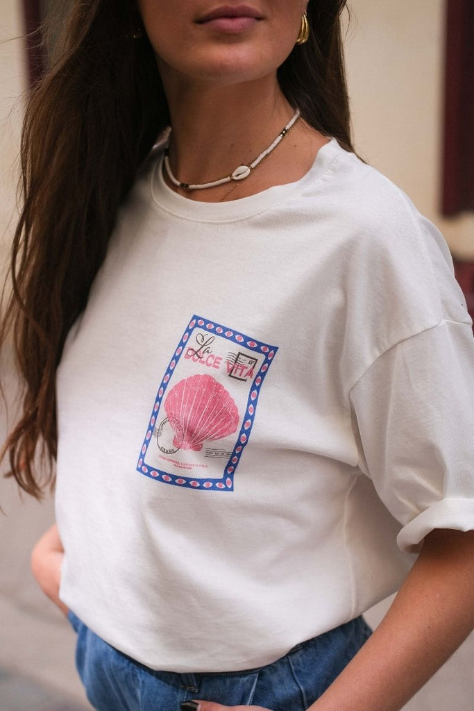 t-shirt Dolce Vita, couleur blanc, taille unique