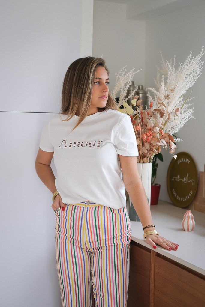 T-shirt Ihpendo, couleur écru, marque Ichi