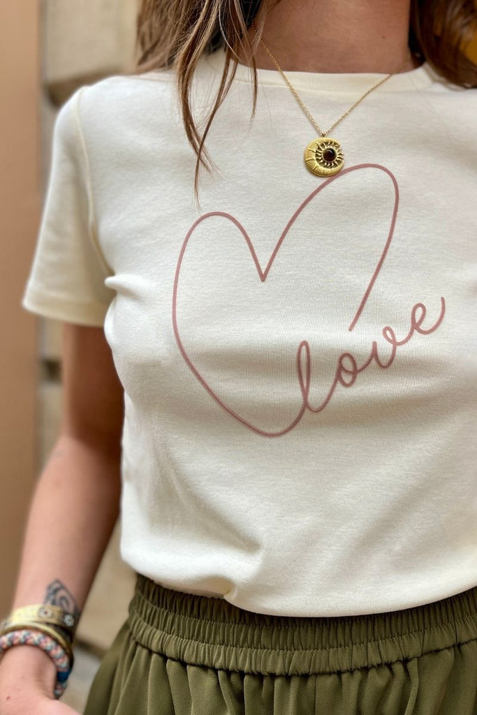 T-shirt Sixte, couleur écru, marque Grace & Mila