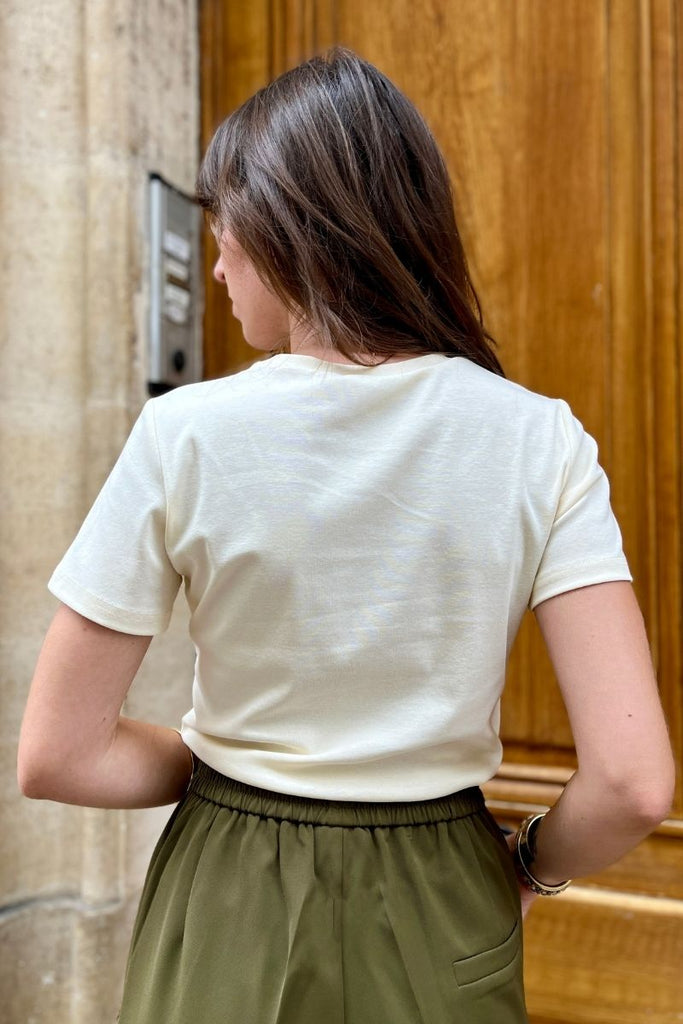 T-shirt Sixte, couleur écru, marque Grace & Mila