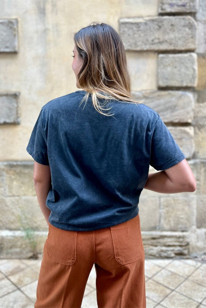 T-shirt Stevia, marque Frnch, couleur anthracite, manches courtes