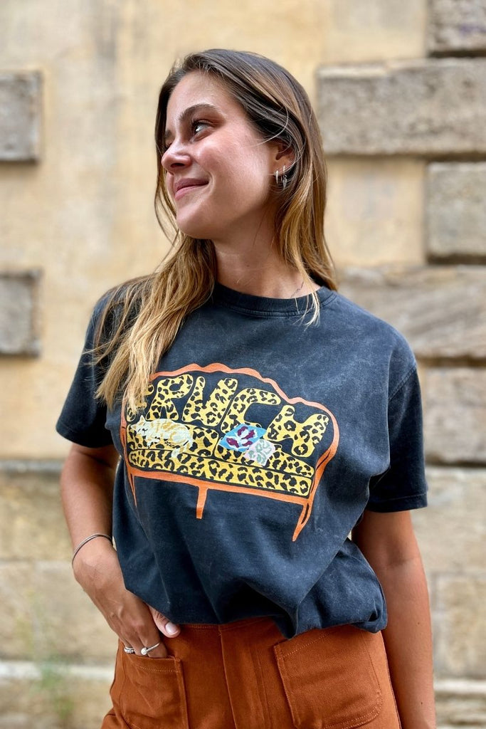 T-shirt Stevia, marque Frnch, couleur anthracite, manches courtes