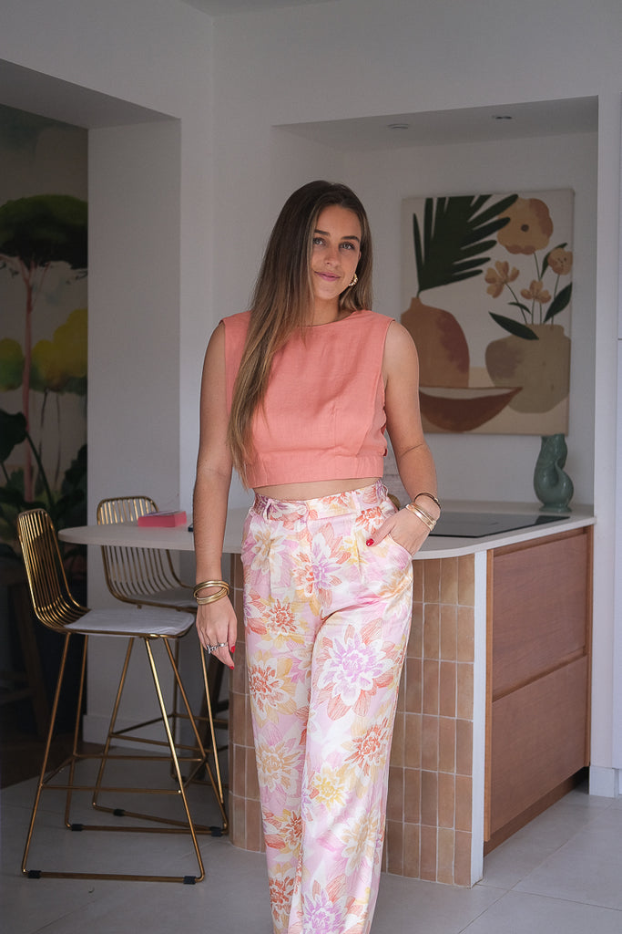 Top Cynthia, couleur peche, marque The Korner