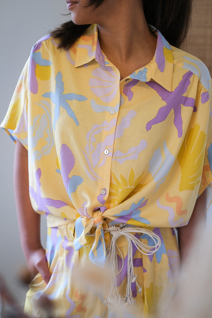 Top Serena, couleur jaune, marque Orfeo