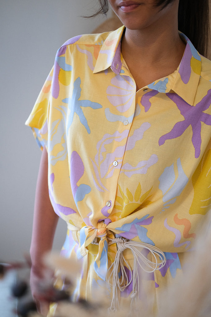 Top Serena, couleur jaune, marque Orfeo