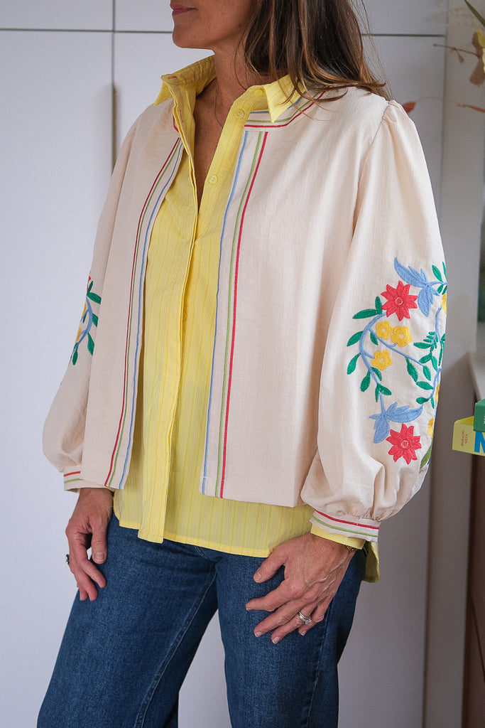 Veste Flora, couleur écru