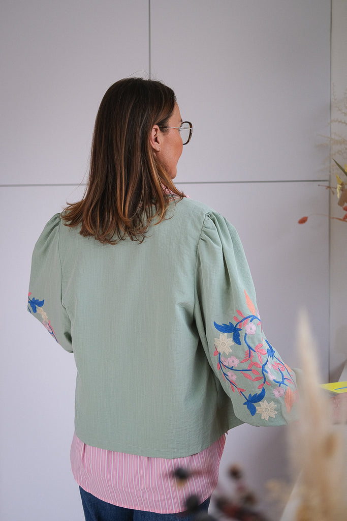 Veste Flora, couleur verte