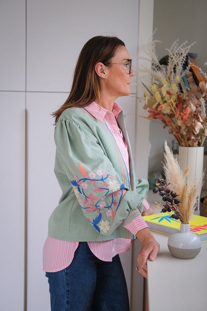 Veste Flora, couleur verte