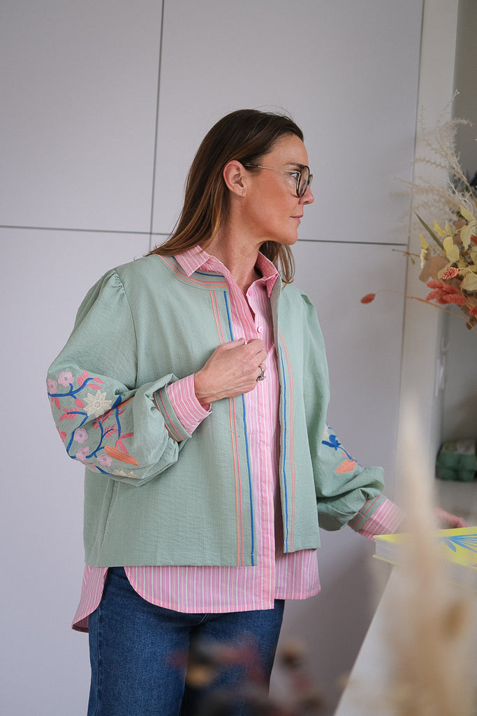 Veste Flora, couleur verte