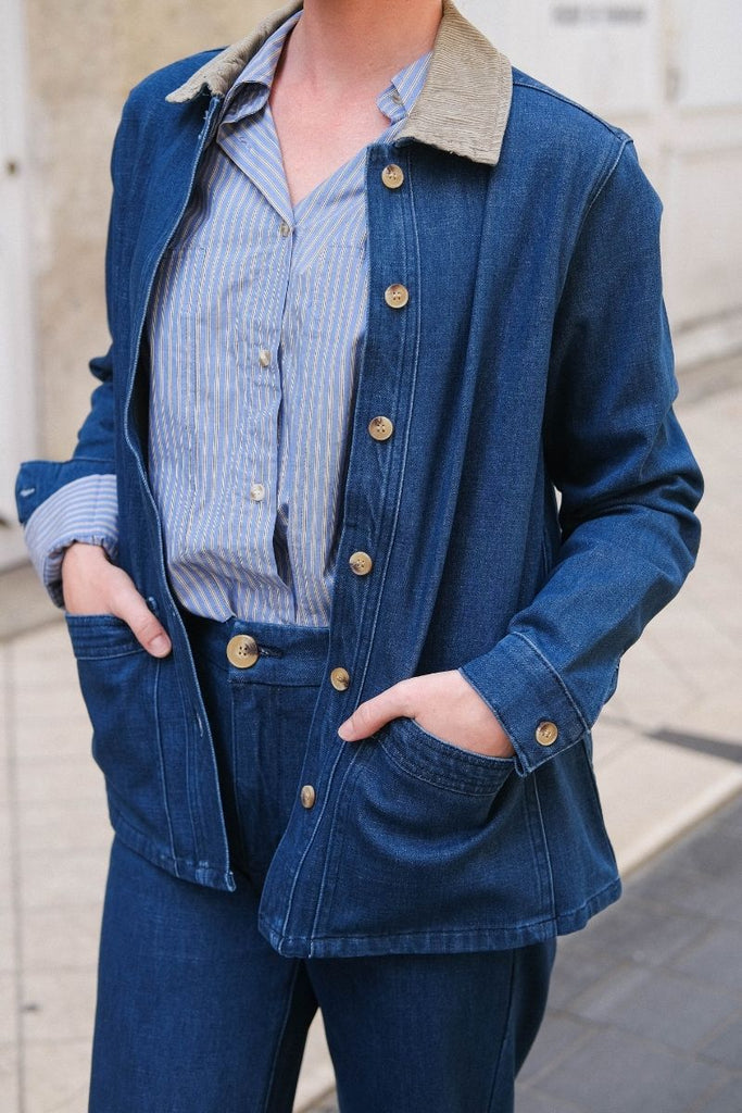Veste Vivian, couleur bleu, marque F.A.M